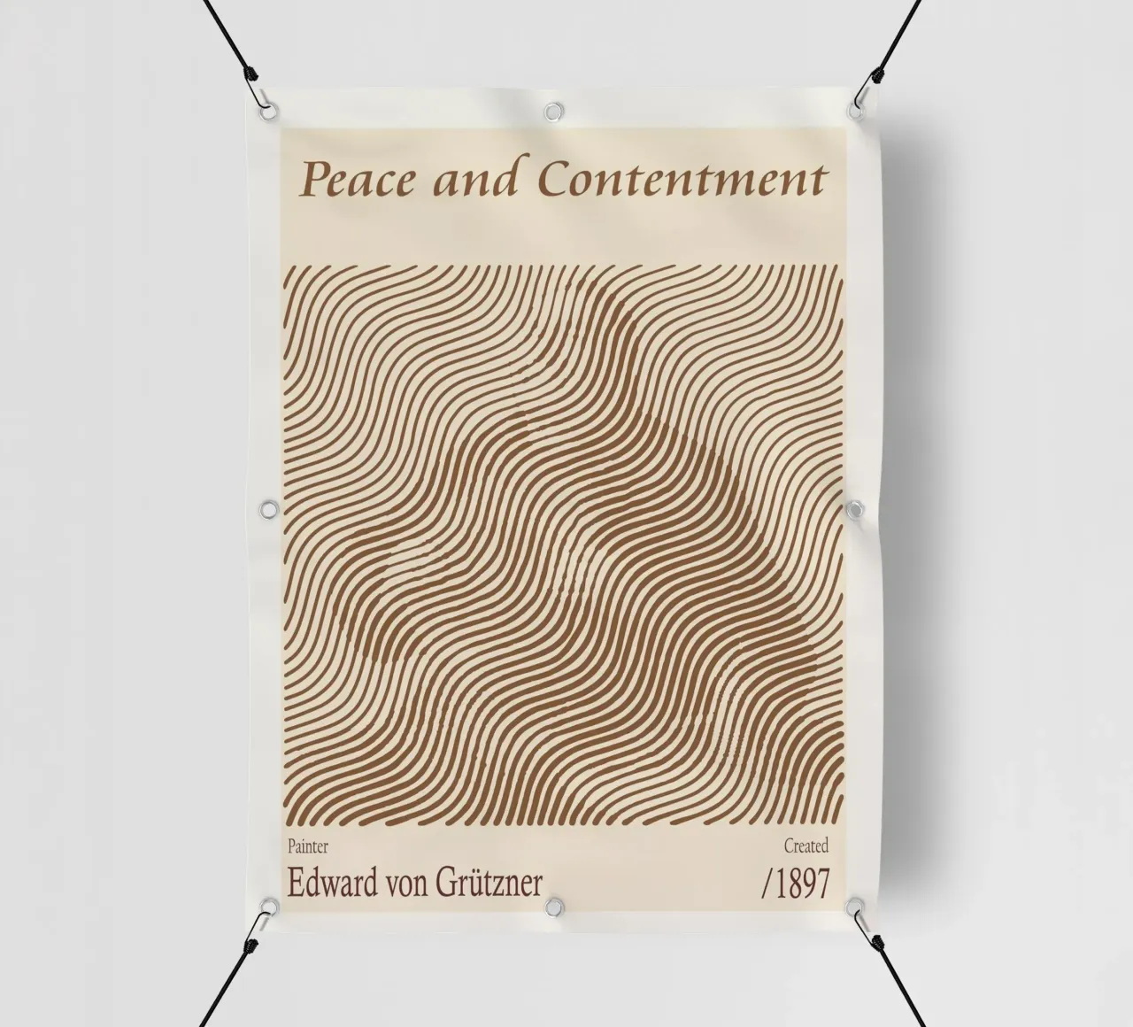 Pace e soddisfazione - Edward von Grützner telo in pvc da Doa Project