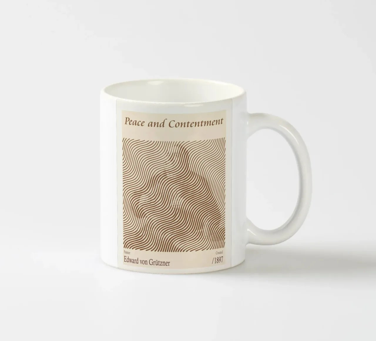 Pace e soddisfazione - Edward von Grützner tazza in ceramica da Doa Project