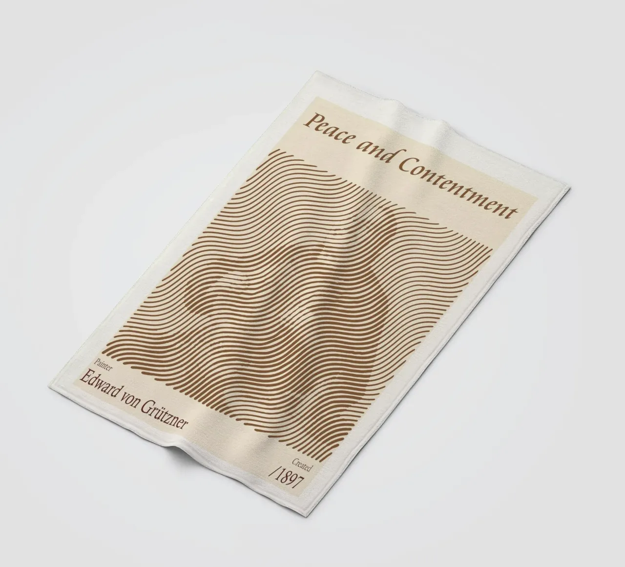 Pace e soddisfazione - Edward von Grützner coperta in pile da Doa Project