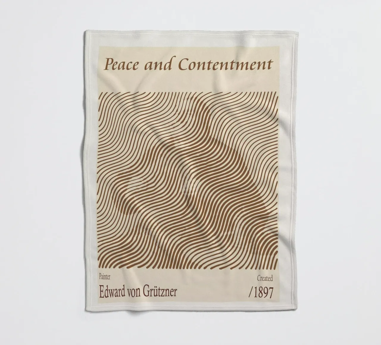 Pace e soddisfazione - Edward von Grützner coperta in pile da Doa Project