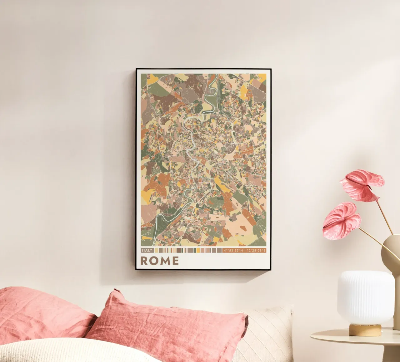 Roma città plexiglass da CityMapPoster