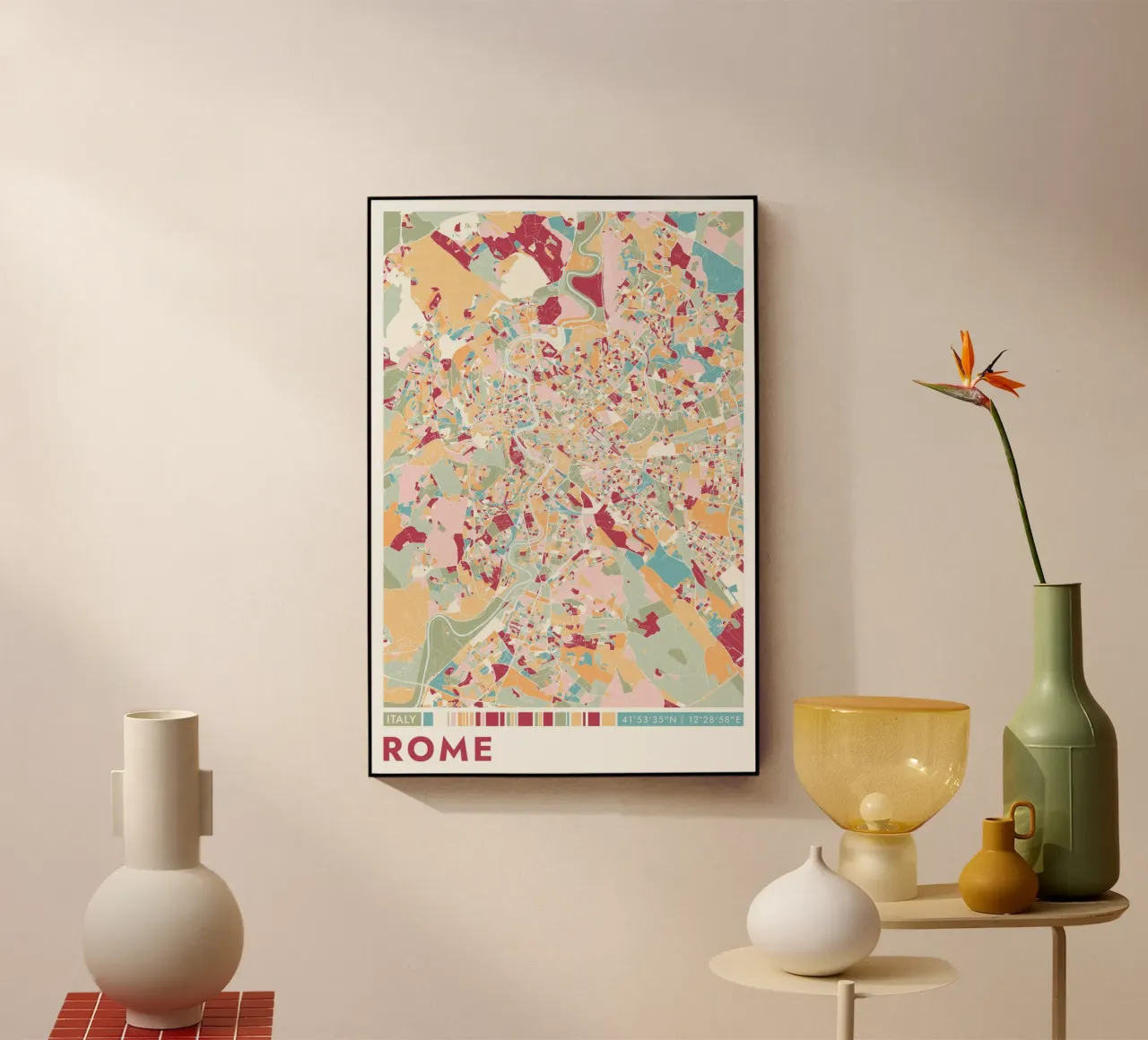 Città Rom plexiglass da CityMapPoster