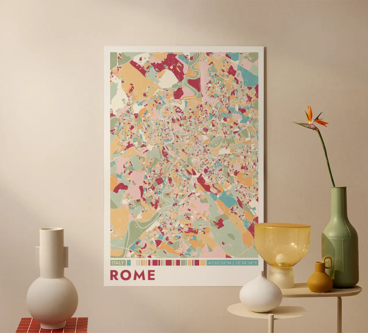 Città Rom plexiglass da CityMapPoster