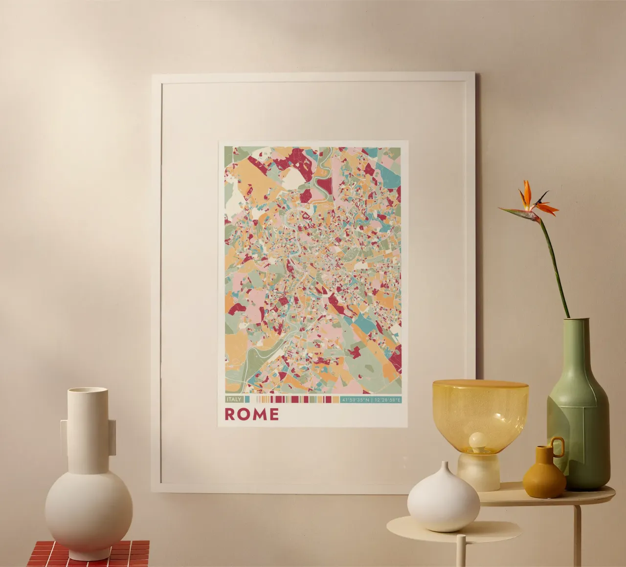 Città Rom poster da CityMapPoster