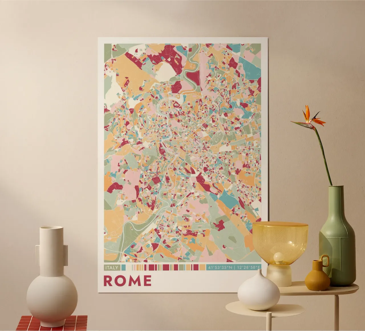 Città Rom poster da CityMapPoster