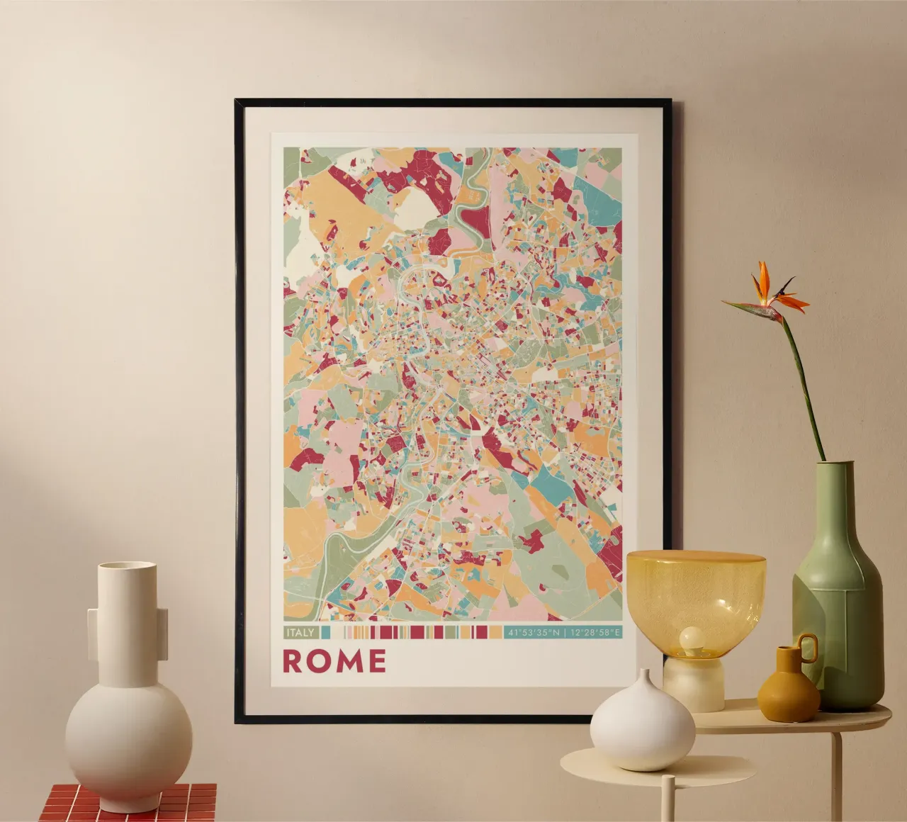Città Rom poster da CityMapPoster