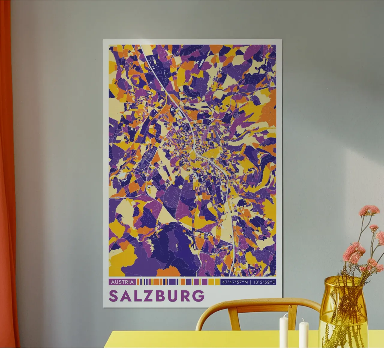 Poster di Salisburgo carta hahnemühle da CityMapPoster