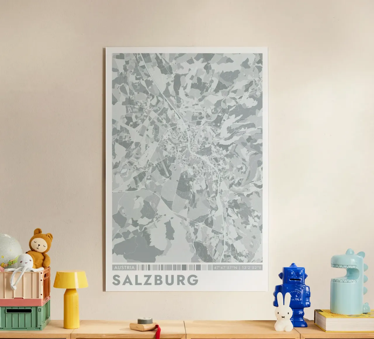 Poster della città di Salisburgo plexiglass da CityMapPoster