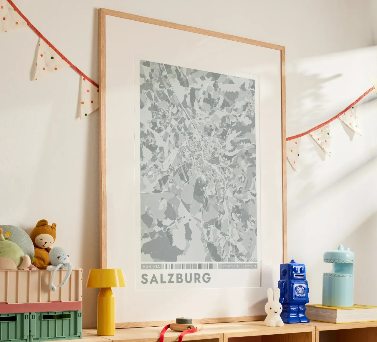 Poster della città di Salisburgo carta hahnemühle da CityMapPoster