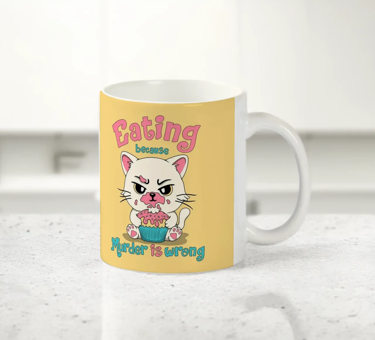 Mangiare perché il fango è sbagliato tazza in ceramica da Loobs