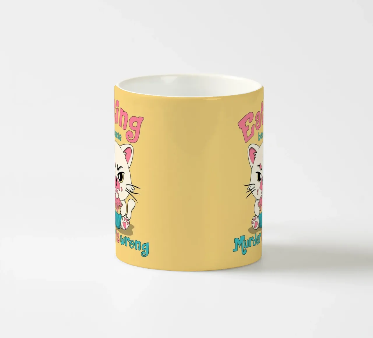 Mangiare perché il fango è sbagliato tazza in ceramica da Loobs