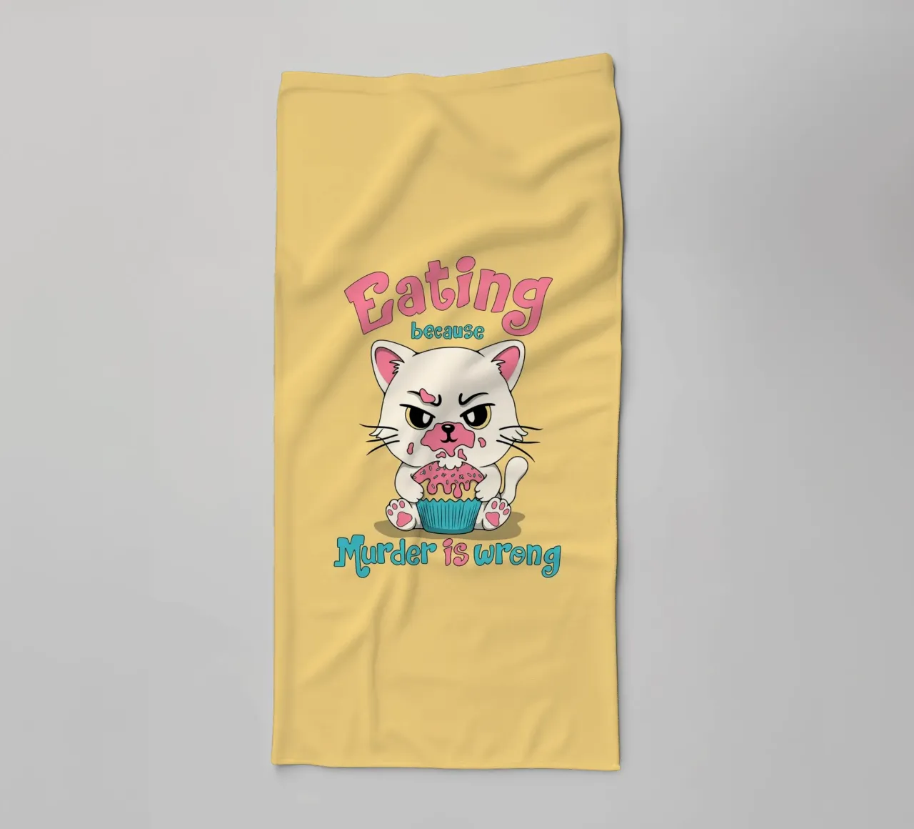 Eating beacuse Muder is Wrong towel by Loobs