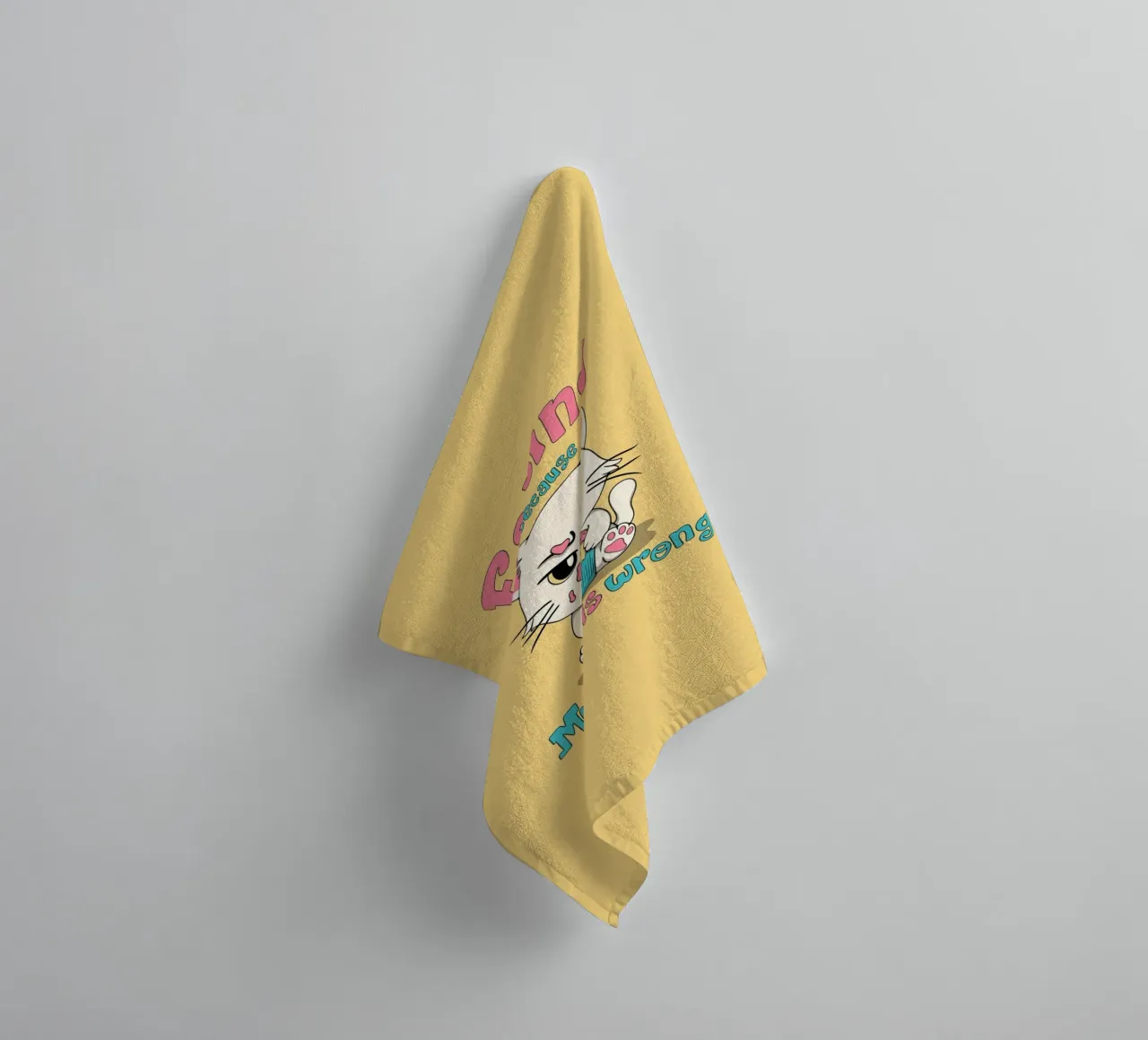 Eating beacuse Muder is Wrong towel by Loobs