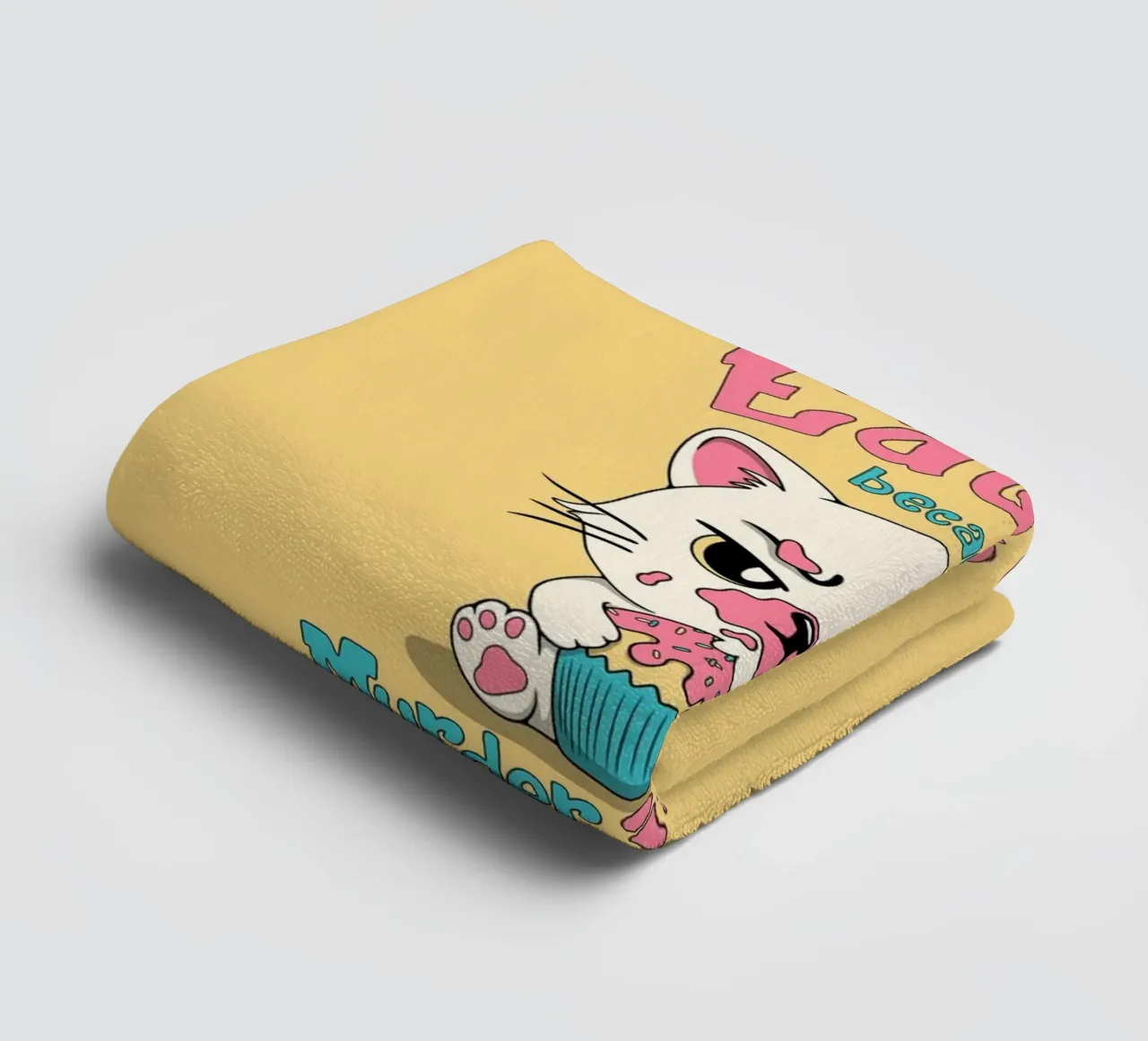Eating beacuse Muder is Wrong towel by Loobs