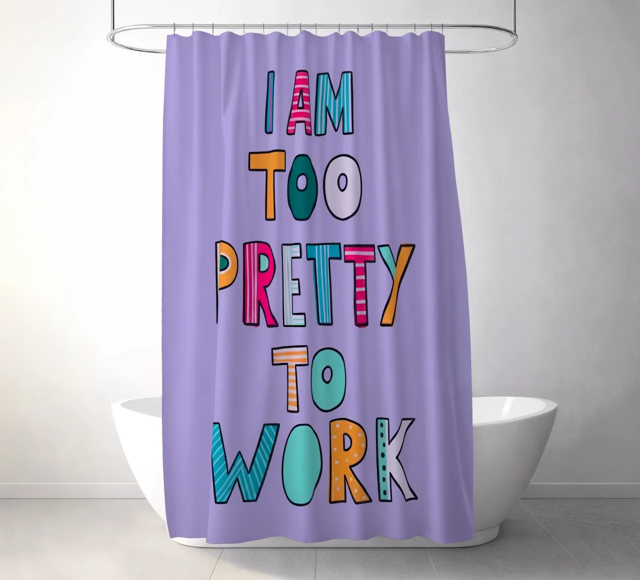 Too Pretty To Work tenda da doccia da Attaboy Dsgn