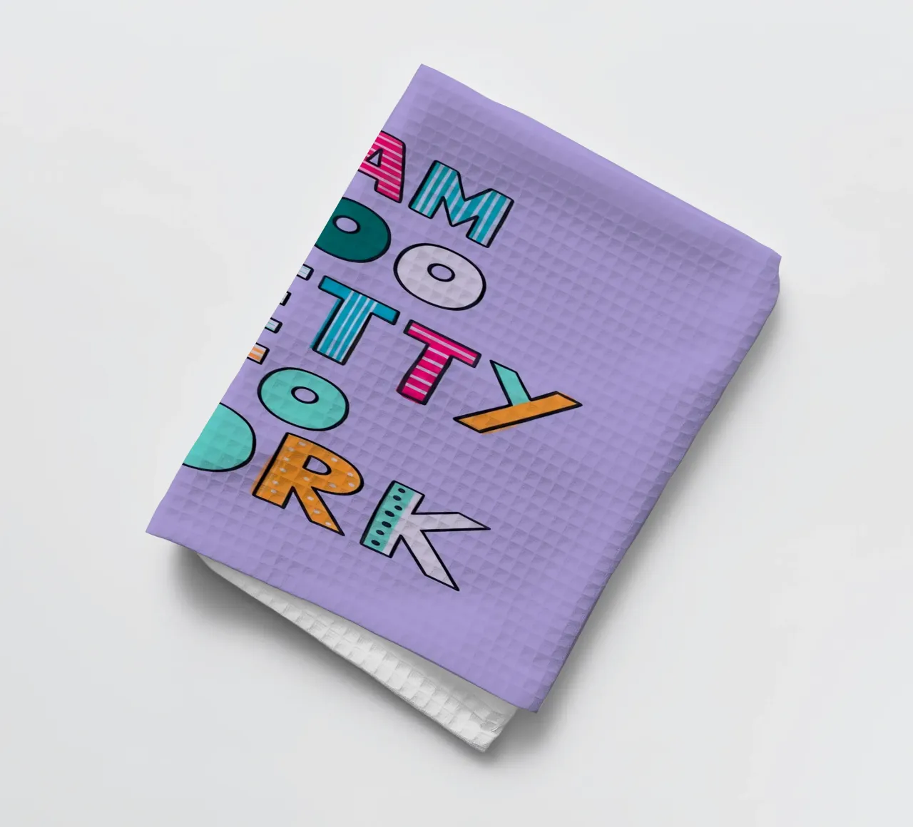 Too Pretty To Work canovaccio da cucina da Attaboy Dsgn