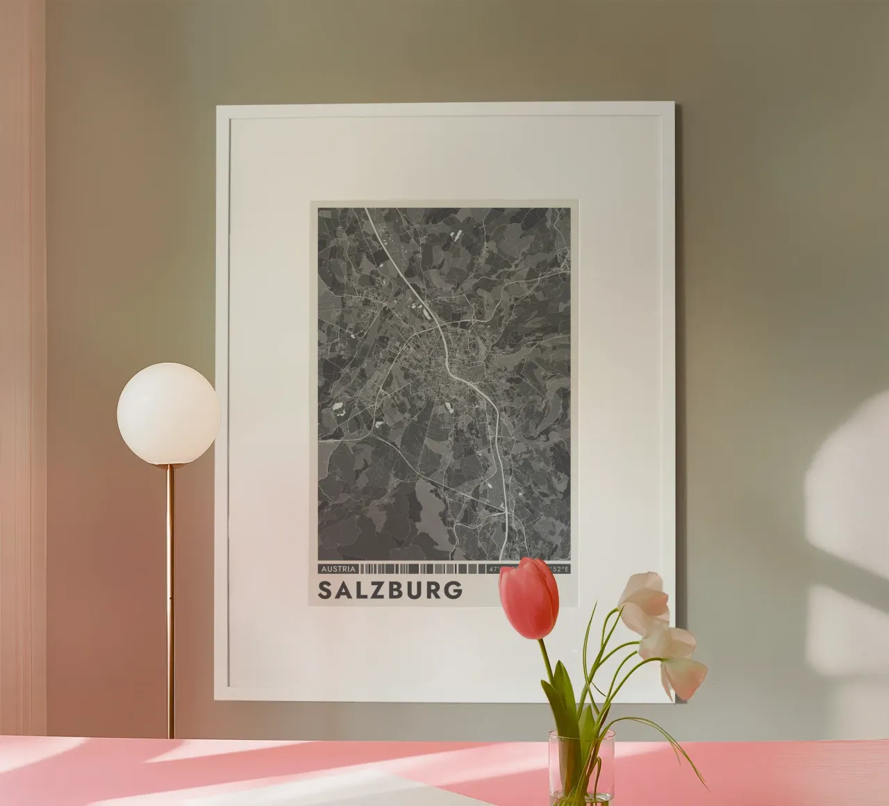 Murale di Salisburgo carta hahnemühle da CityMapPoster