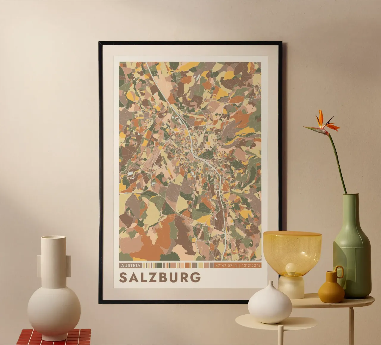Città di Salisburgo carta hahnemühle da CityMapPoster
