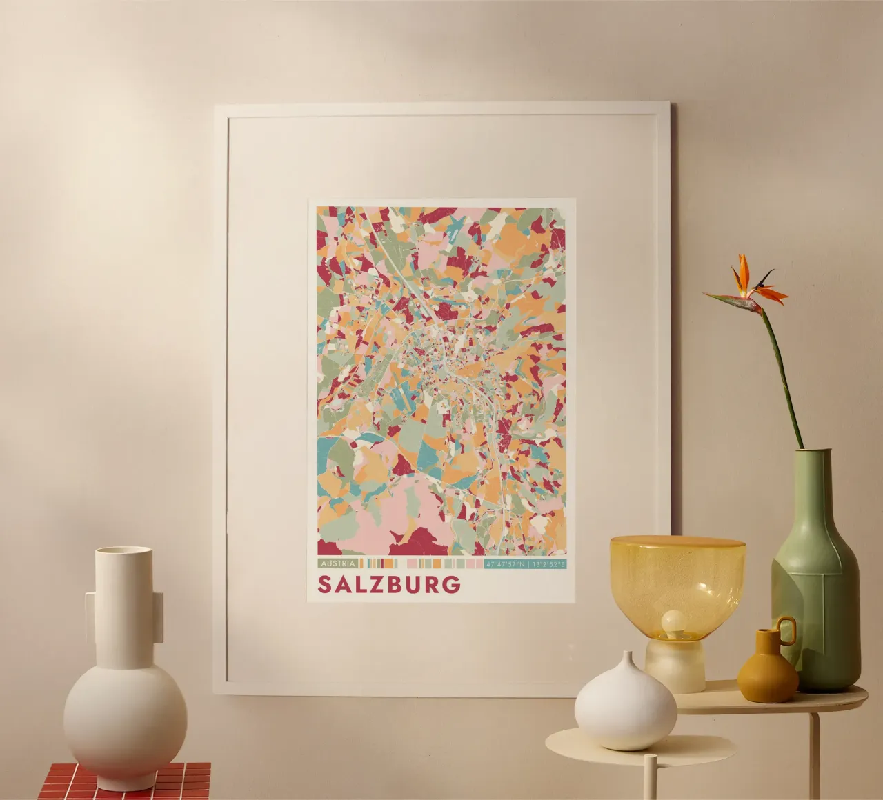 Città di Salisburgo carta hahnemühle da CityMapPoster