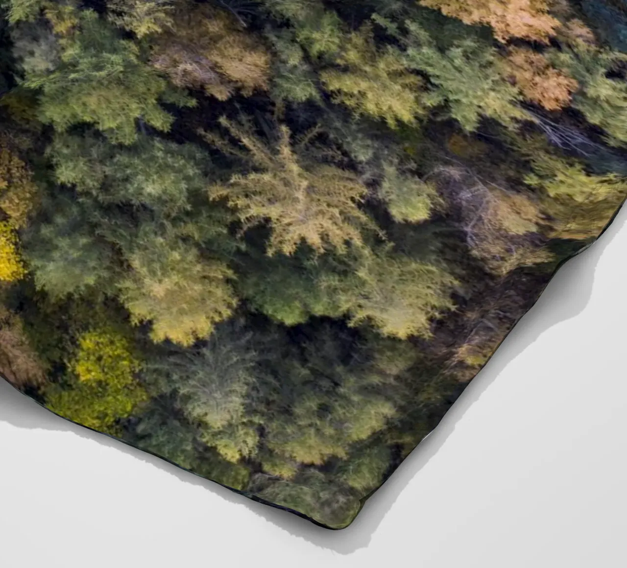 yellow autumn in the forest fleece blanket by Studio Nahili