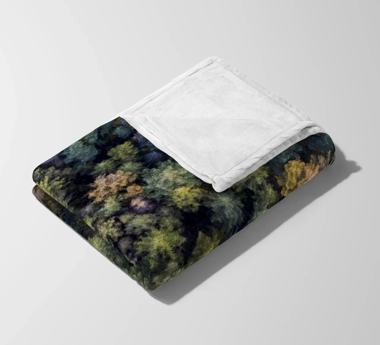 yellow autumn in the forest fleece blanket by Studio Nahili