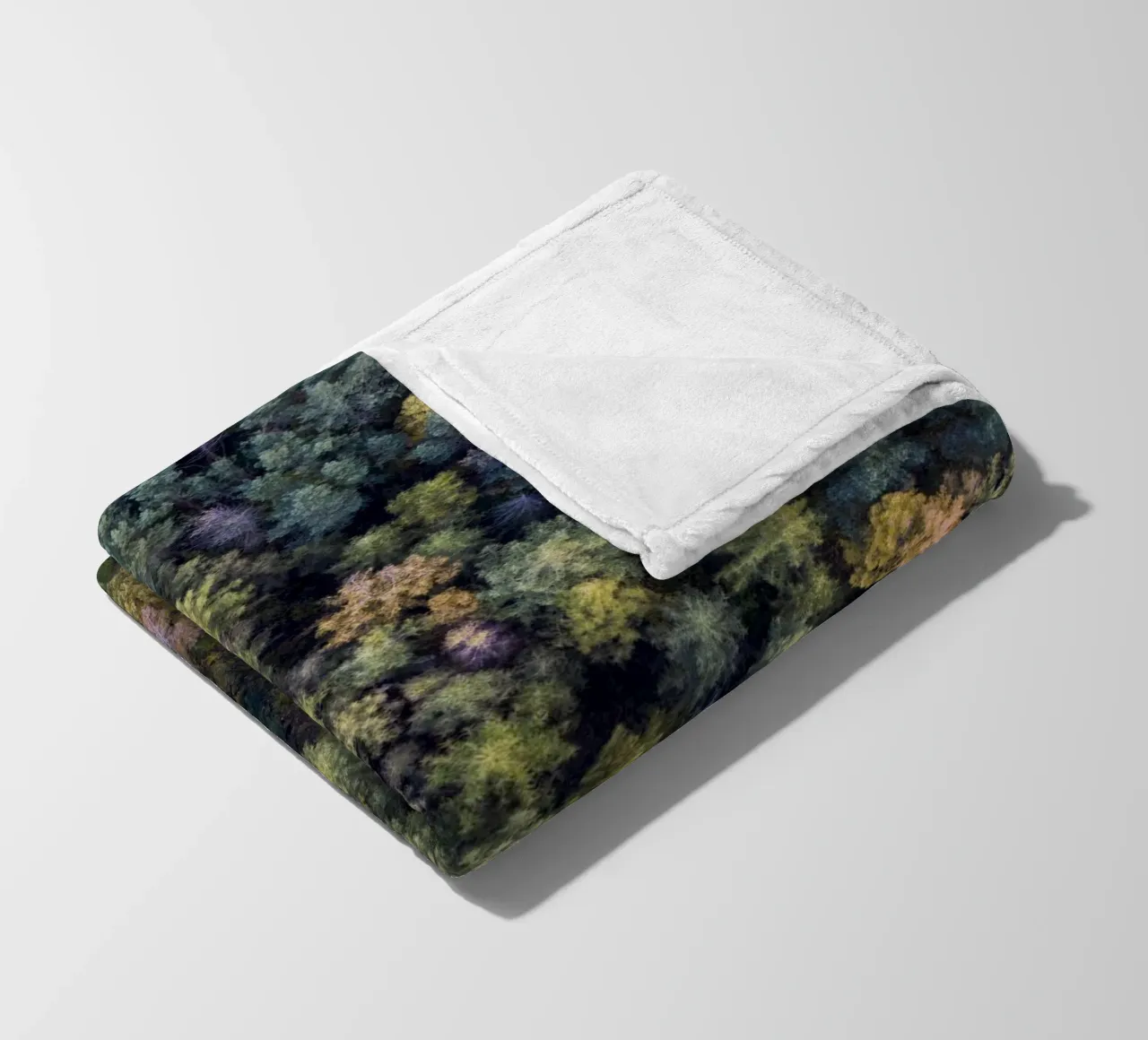 yellow autumn in the forest fleece blanket by Studio Nahili