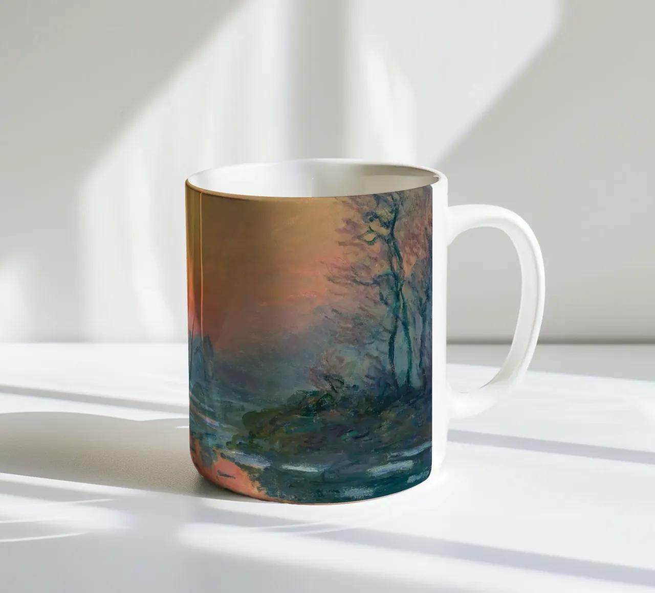 Sunset on the Seine in Winter - Claude Monet tazza in ceramica da apoloprints