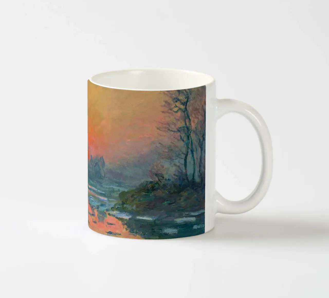 Sunset on the Seine in Winter - Claude Monet tazza in ceramica da apoloprints