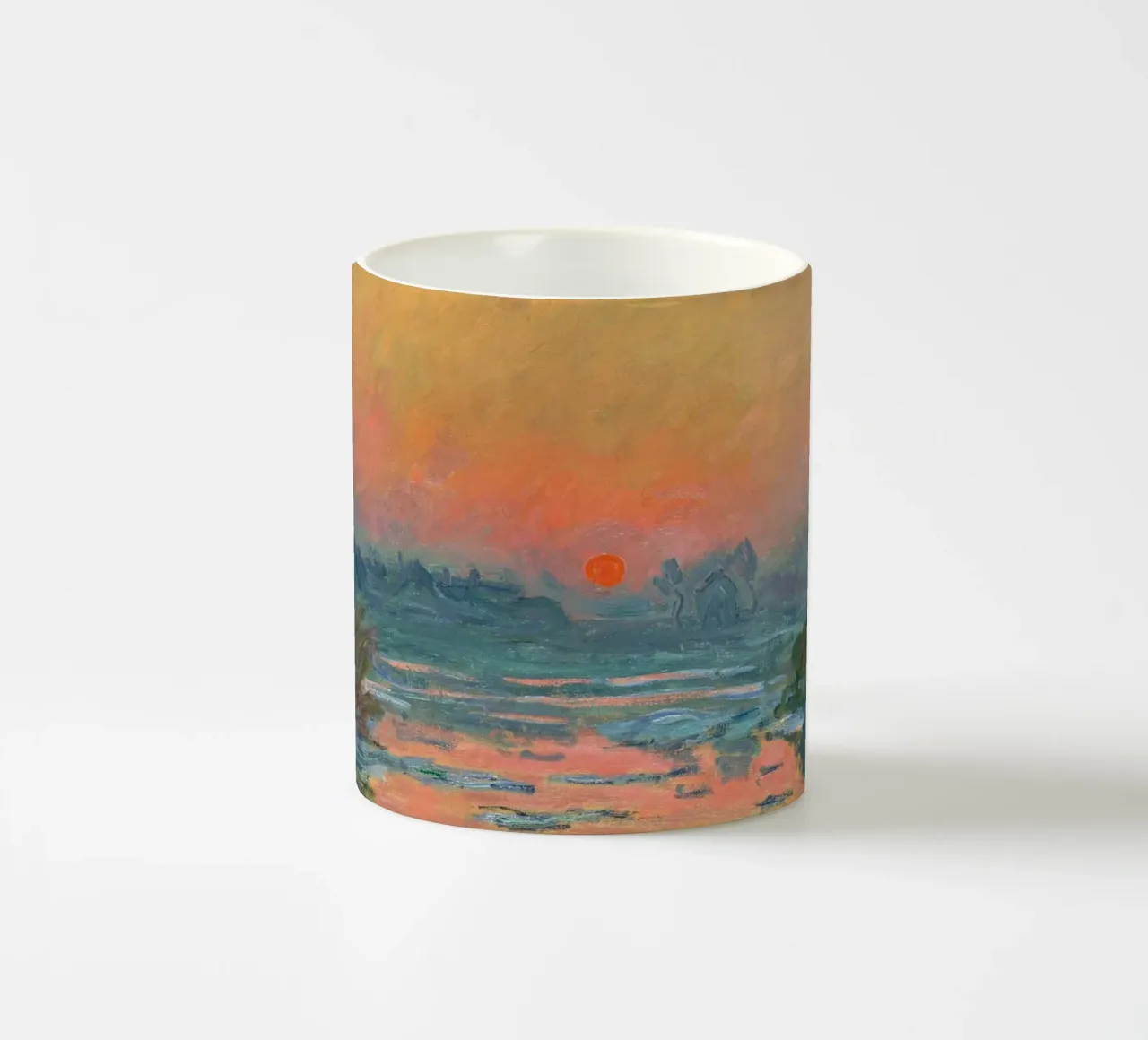 Sunset on the Seine in Winter - Claude Monet tazza in ceramica da apoloprints