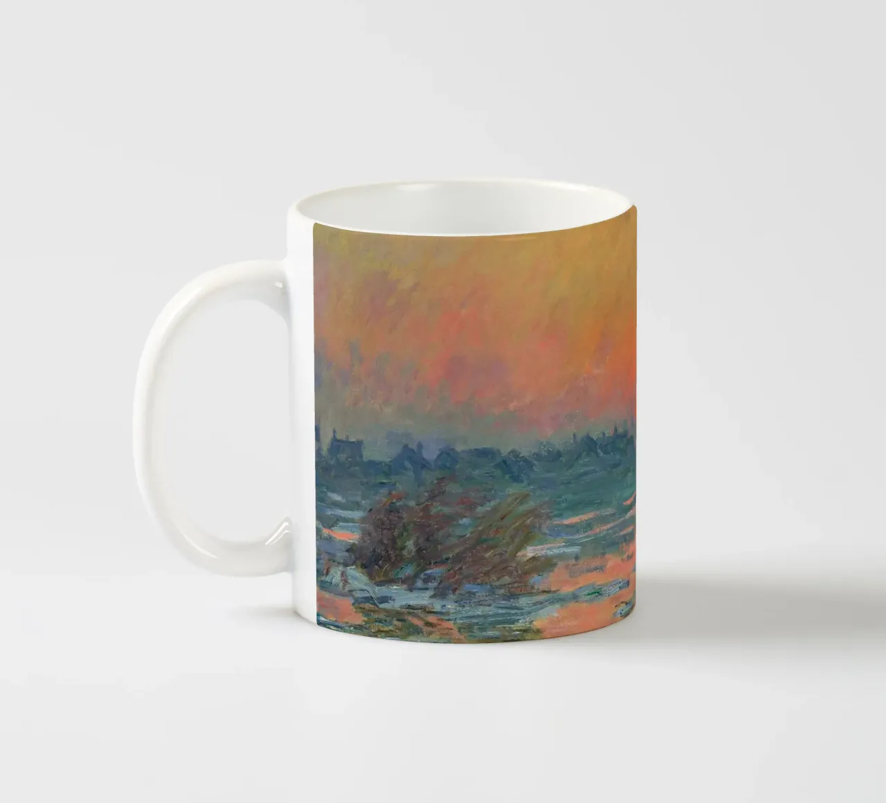 Sunset on the Seine in Winter - Claude Monet tazza in ceramica da apoloprints