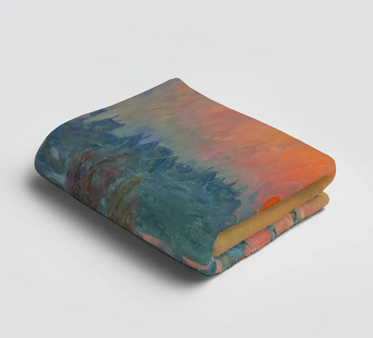 Sunset on the Seine in Winter - Claude Monet asciugamano da bagno da apoloprints