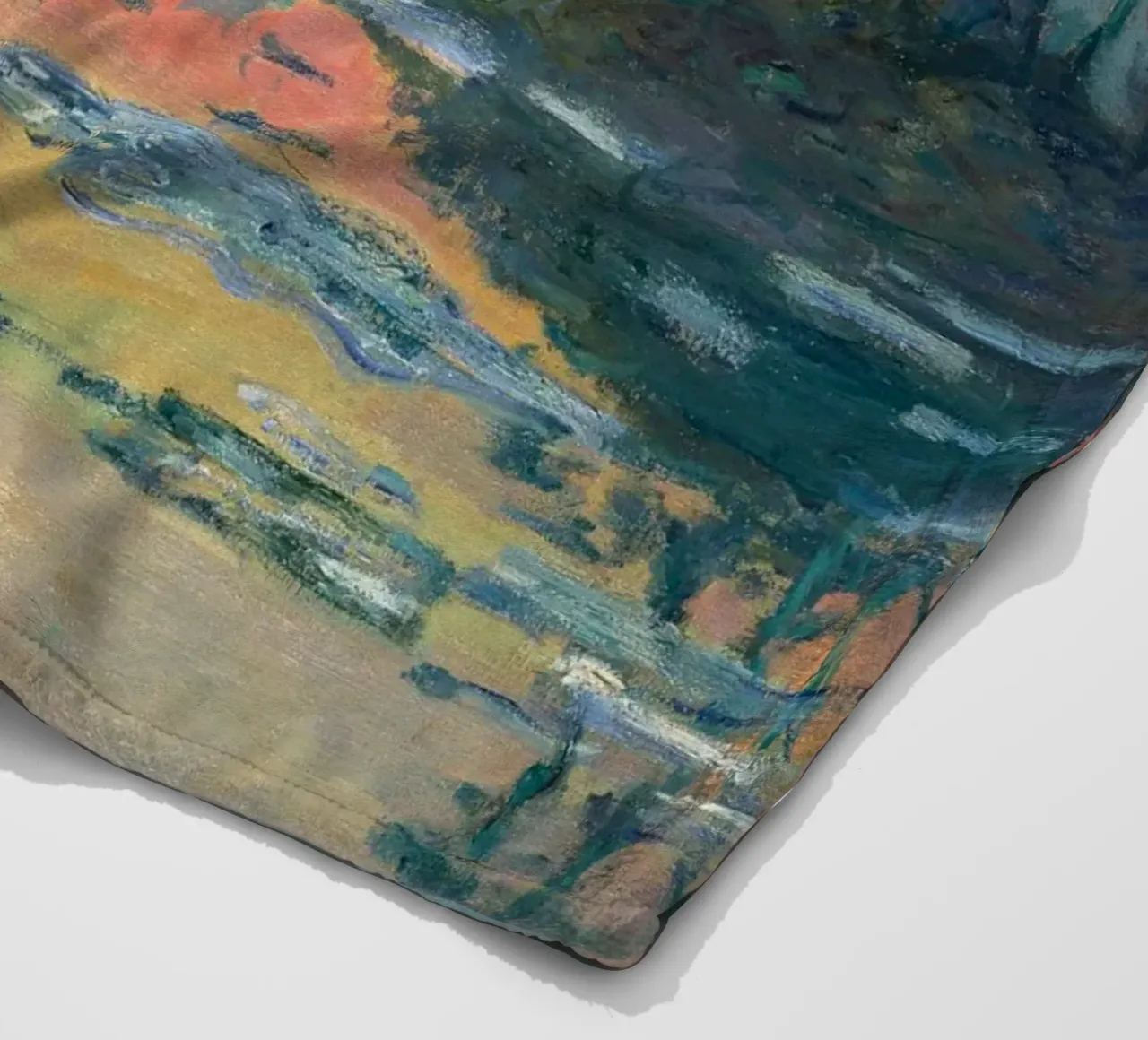 Sunset on the Seine in Winter - Claude Monet coperta in pile da apoloprints