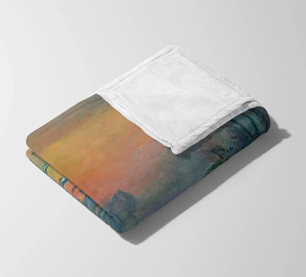 Sunset on the Seine in Winter - Claude Monet coperta in pile da apoloprints