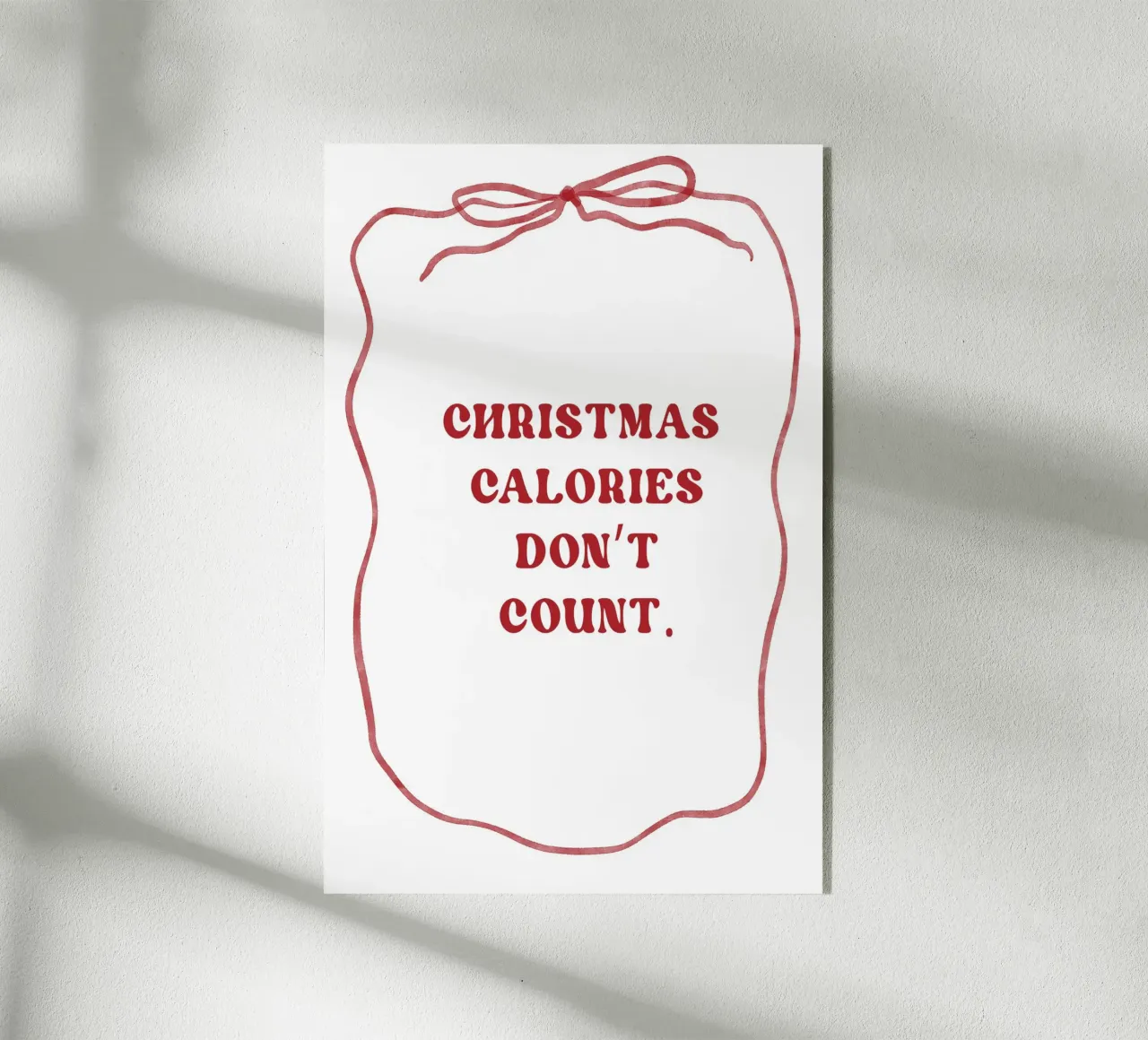 Christmas Calories Don`t Count plexiglass da treechild