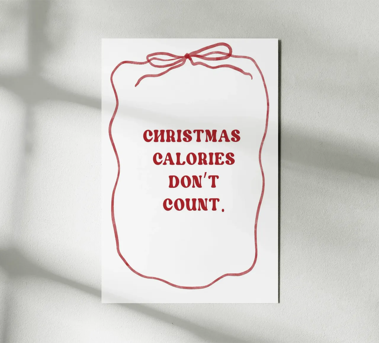 Christmas Calories Don`t Count alluminio dibond da treechild