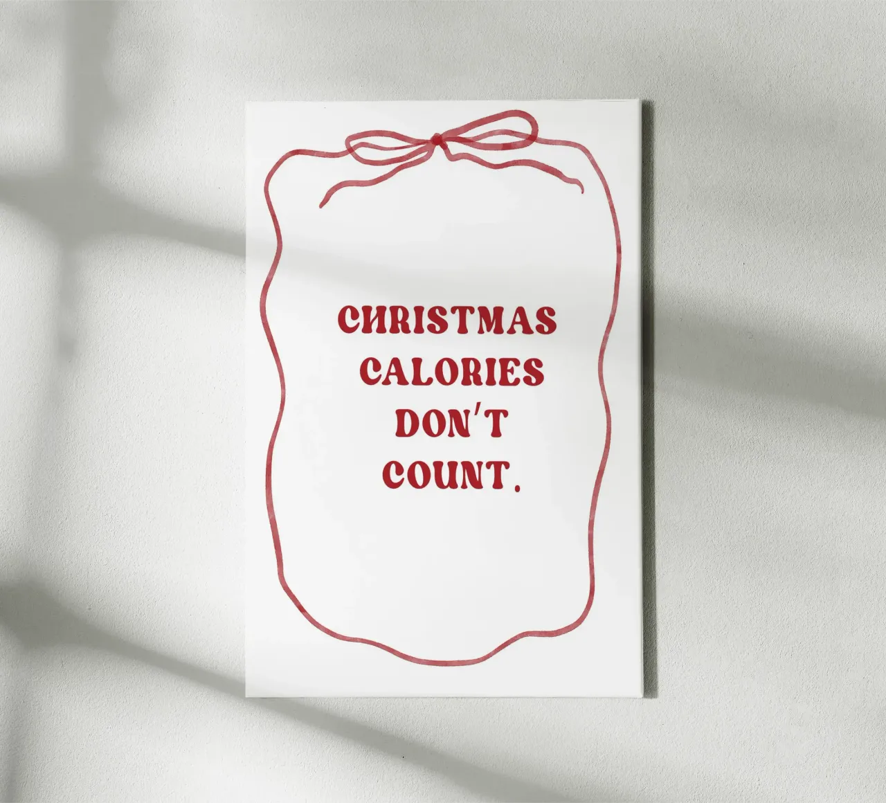 Christmas Calories Don`t Count tela da treechild