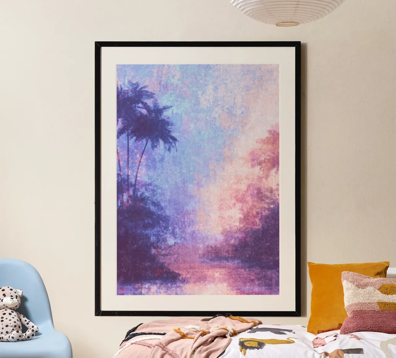 Paesaggio acquerellato con palme carta hahnemühle da Nikis Art Studio