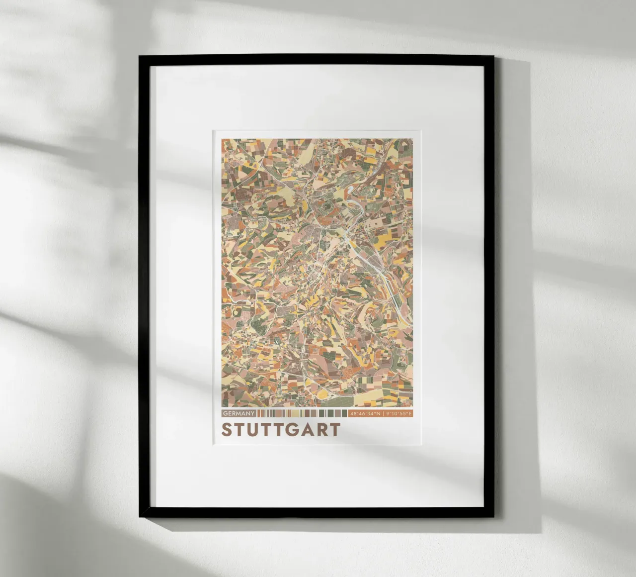 Stoccarda Città carta hahnemühle da CityMapPoster