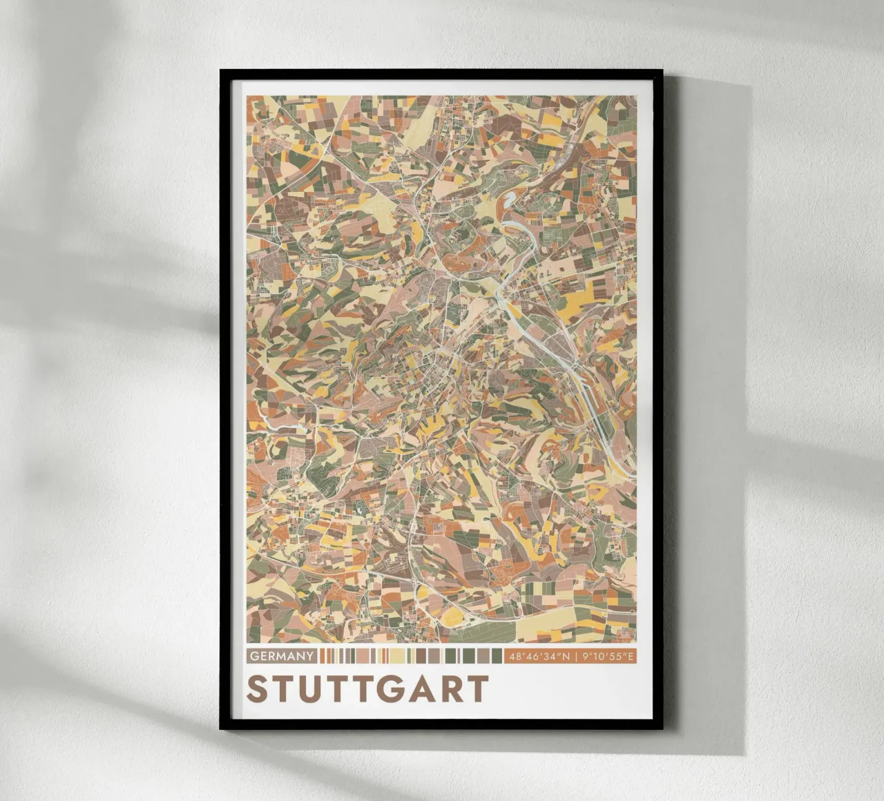 Stoccarda Città carta hahnemühle da CityMapPoster