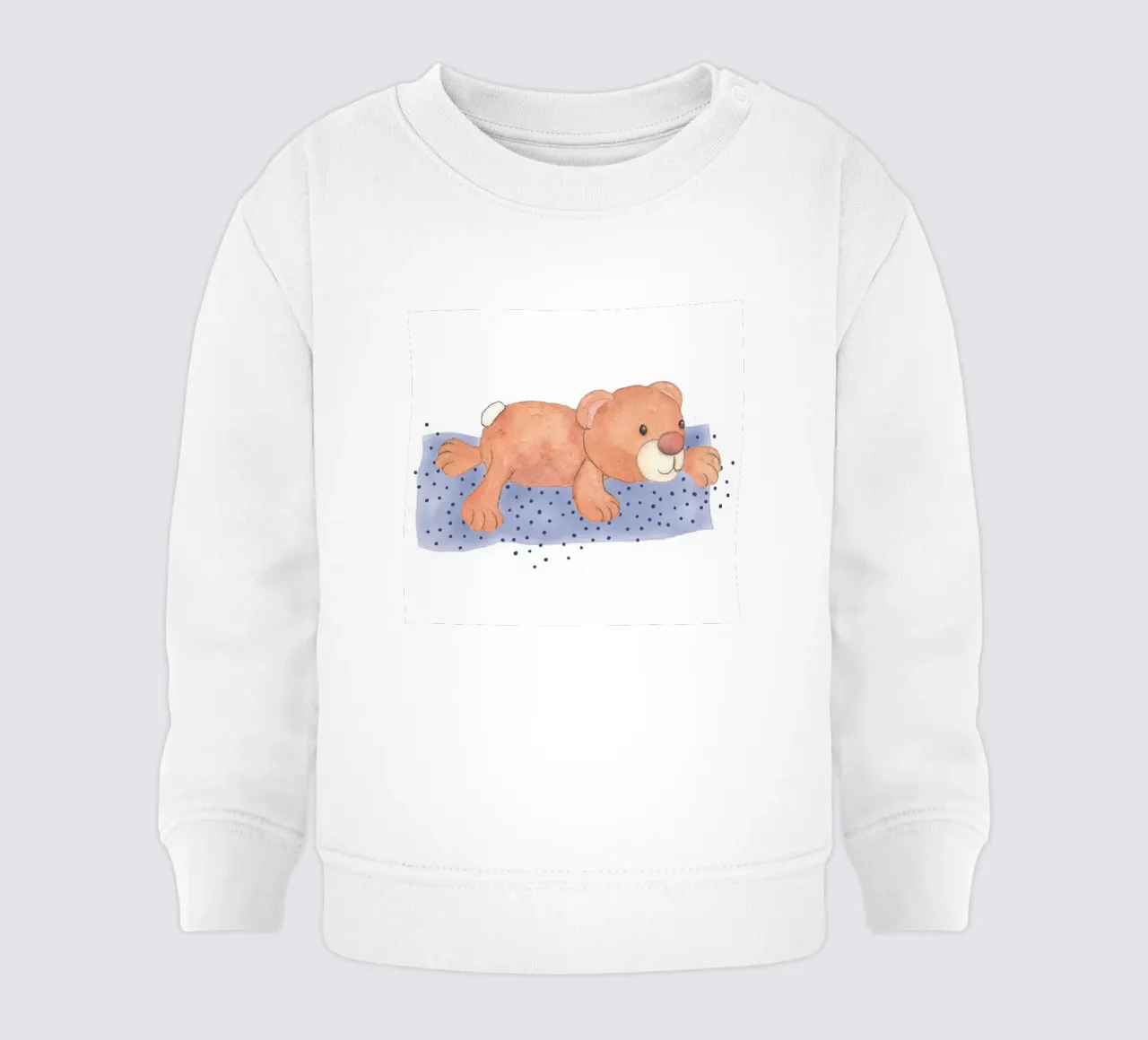 Orso coccoloso sdraiato su una coperta felpa neonato da Farbwelten