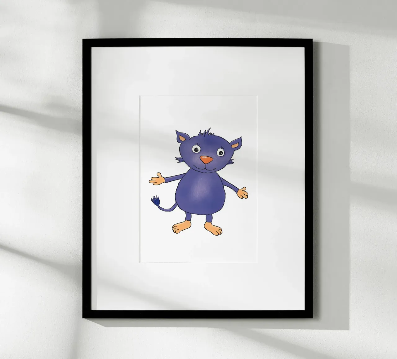 Monsterchen in lila poster da Farbwelten
