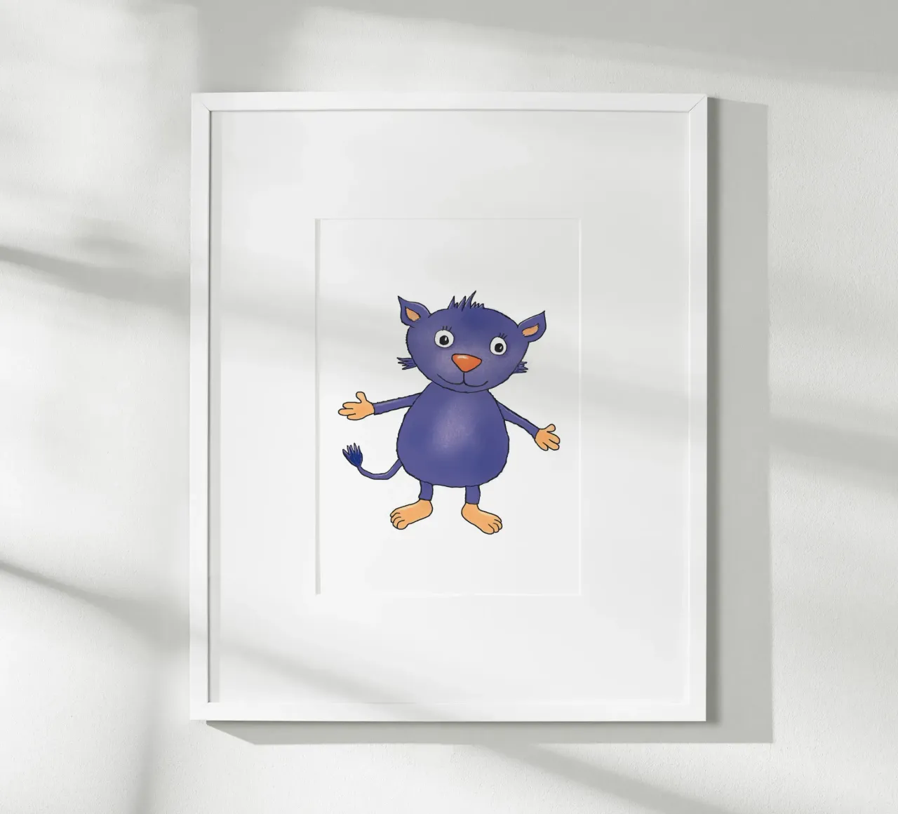 Monsterchen in lila poster da Farbwelten
