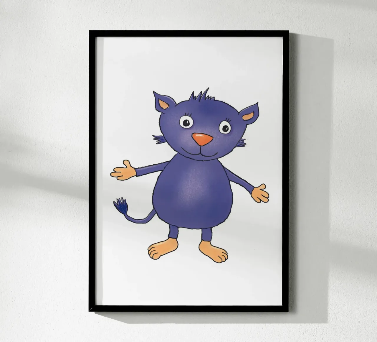 Monsterchen in lila poster da Farbwelten