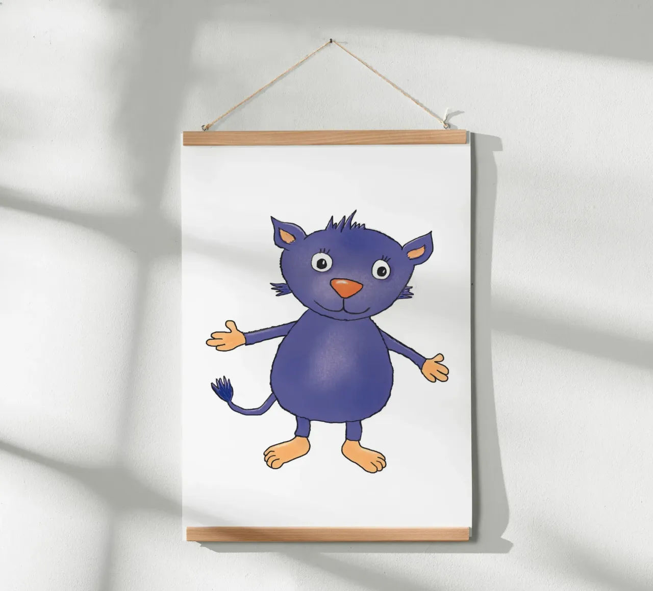 Monsterchen in lila poster da Farbwelten