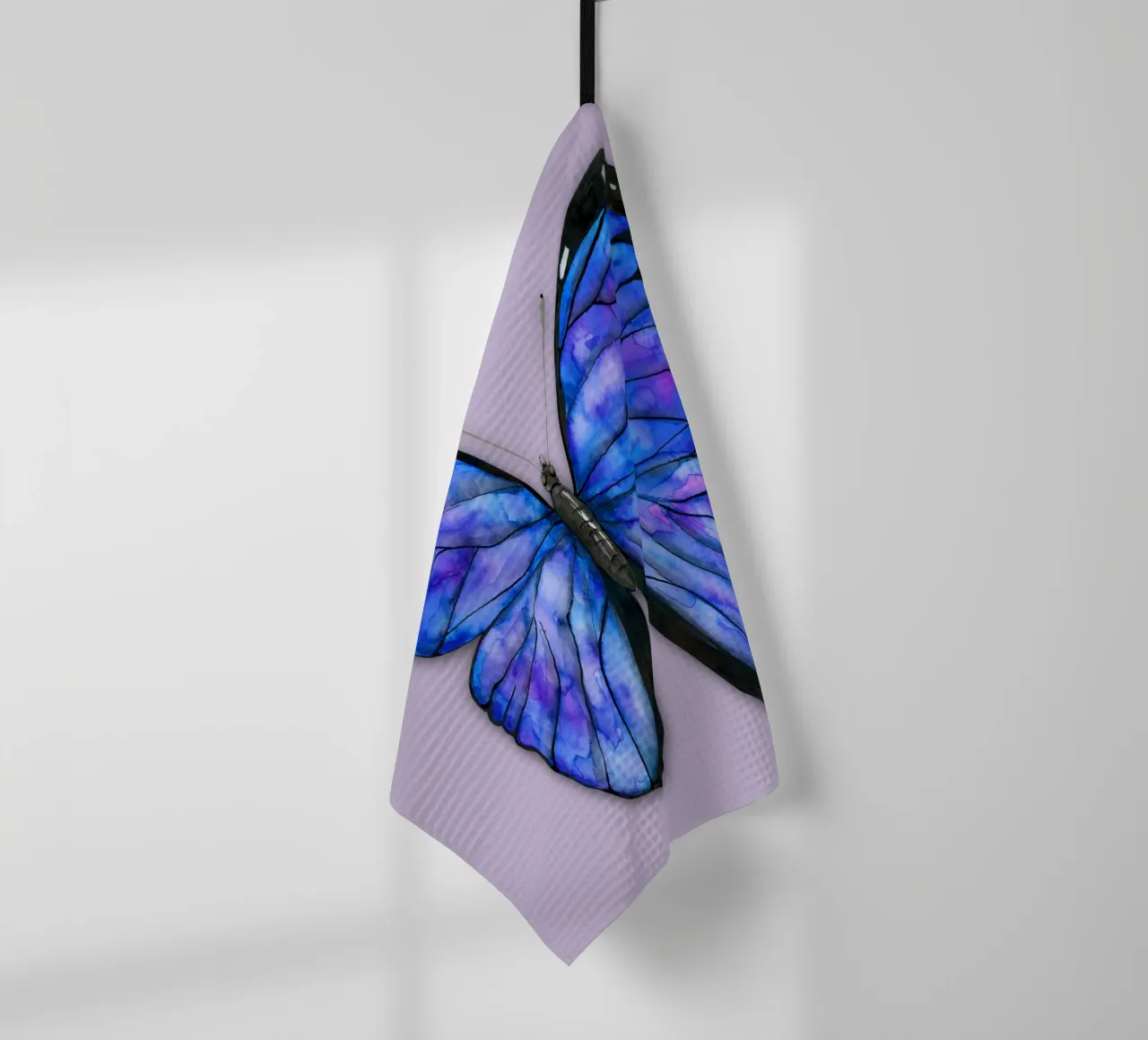 Farfalla Morpho menelaus acquerello canovaccio da cucina da BwiseLizzy