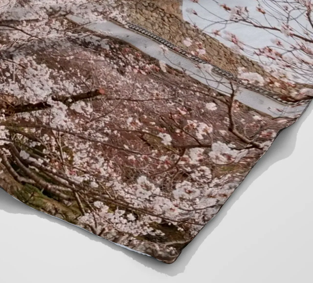 I ciliegi in fiore del castello di Himeji, Giappone coperta in pile da Marcel Bisig