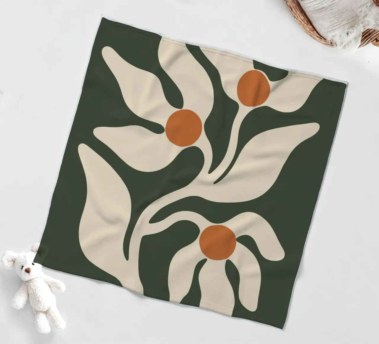 Retro Boho Floral coperta in pile da Attaboy Dsgn
