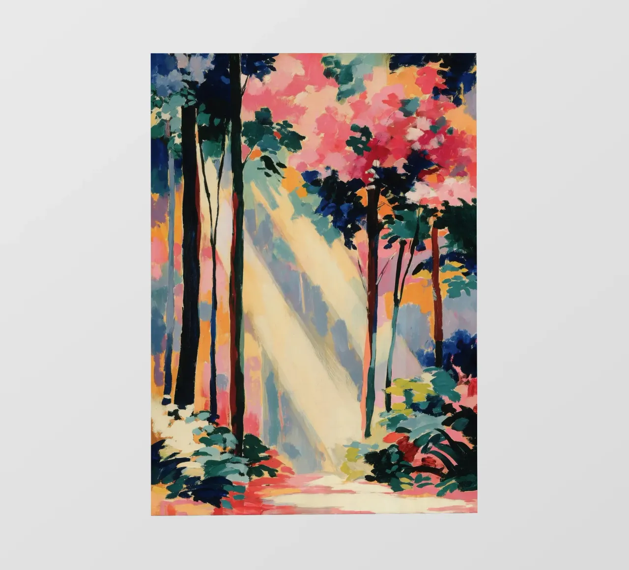 Foresta in colori pastello telo in pvc da ArtByNiki