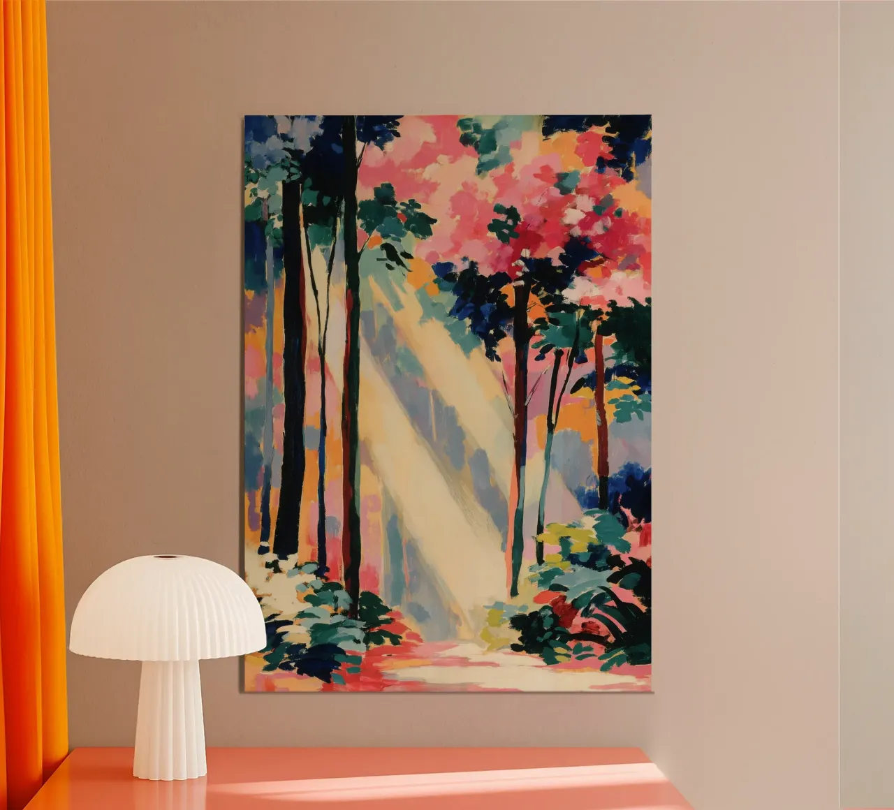 Foresta in colori pastello alluminio dibond da ArtByNiki
