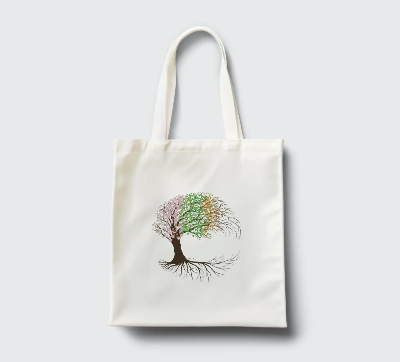 Vier Jahreszeiten Yggdrasil oder Baum des Lebens Jutebeutel von BwiseLizzy